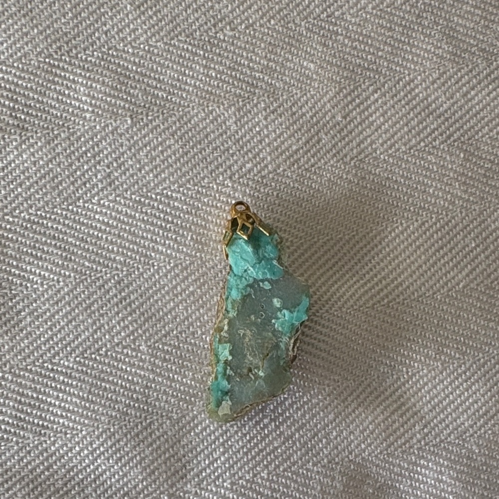 Turquoise and Gold Pendant Set - Picture 3 of 11